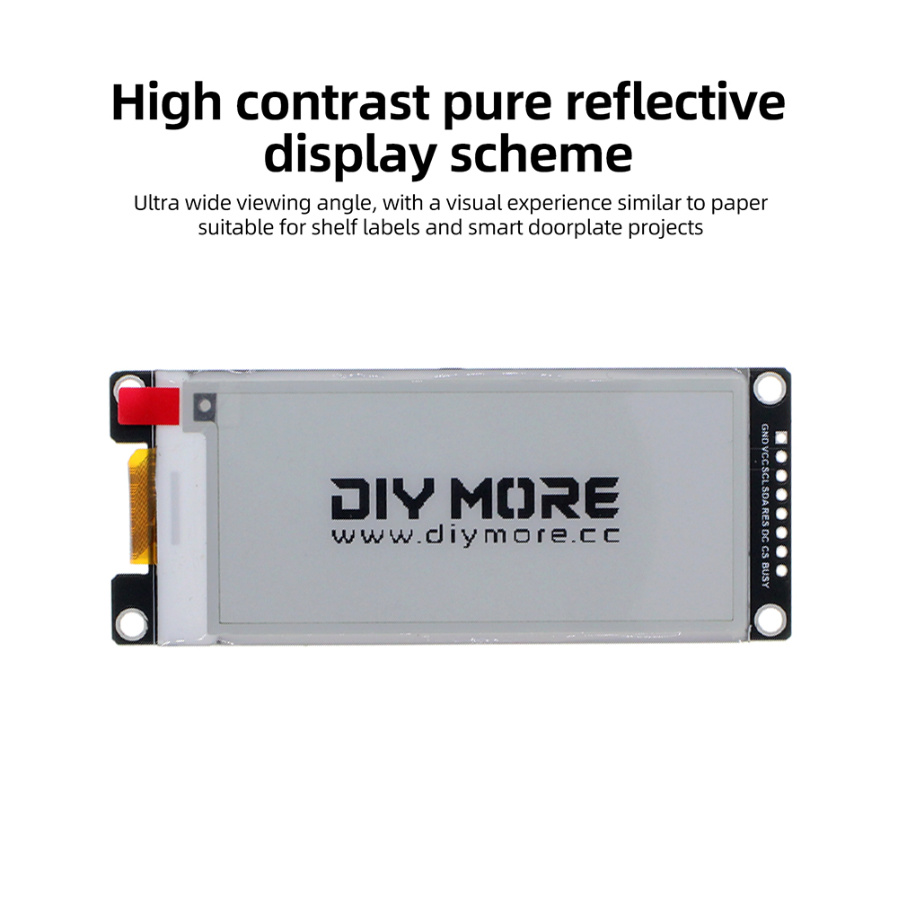 2.9'' Black White Red Yellow D - Display Epaper 2.9 ulasan dan harga